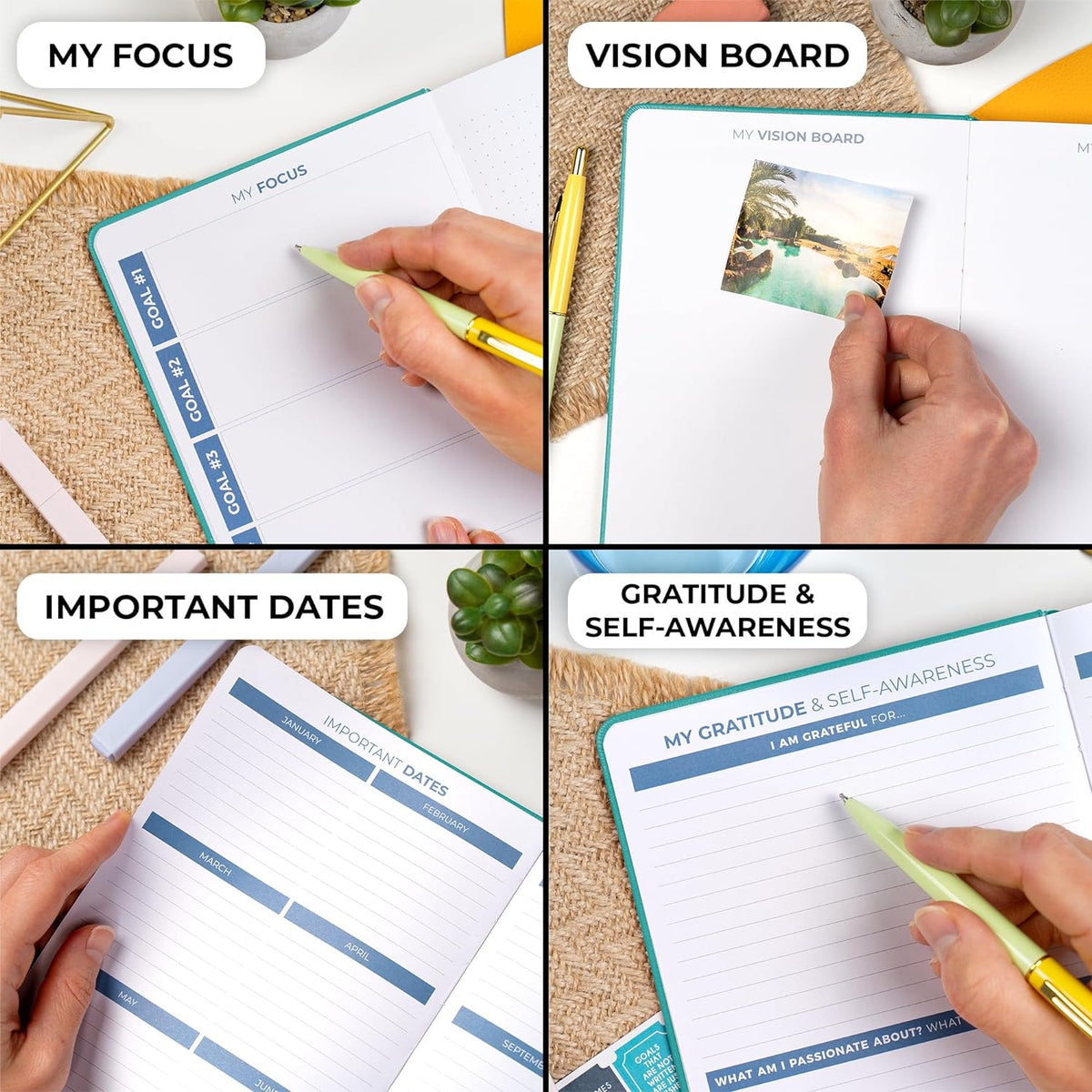 Clever Fox Planner 2nd Edition – Colorful Weekly & Monthly Goal Planner, Time Management & Productivity Organizer, Undated, A5 (Aquamarine)