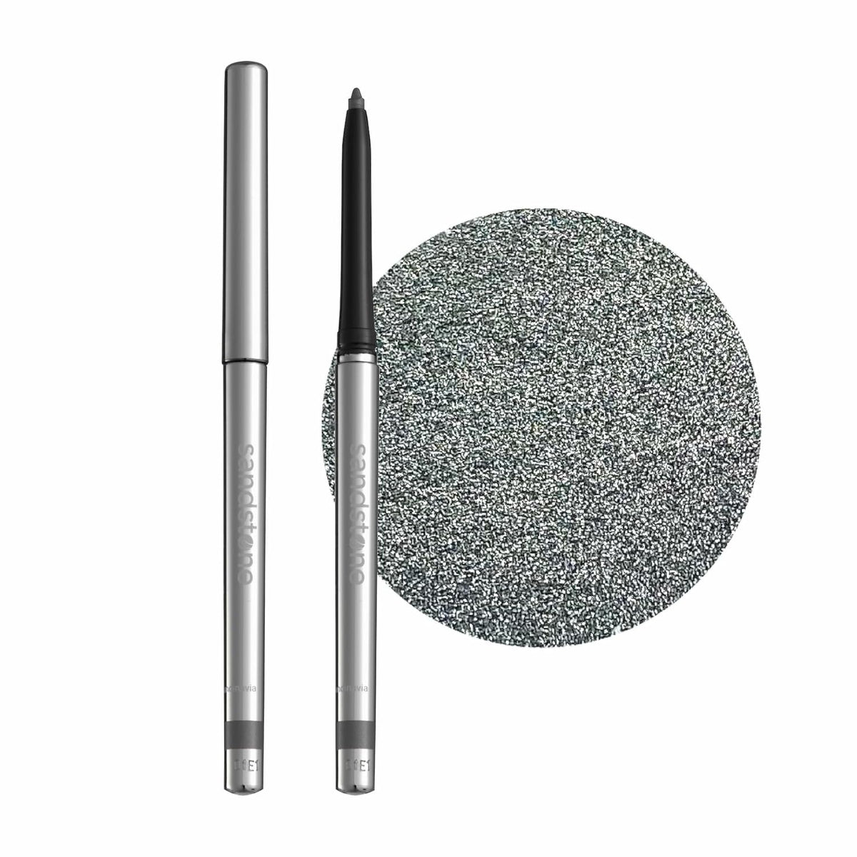 Hypoallergenic Waterproof Eyeliner - Fragrance Free Metallic Eye liner - Vegan and Cruelty Free Eye Pencil - Eyeliner Pencil for Sensitive Eyes (Grey Stone)
