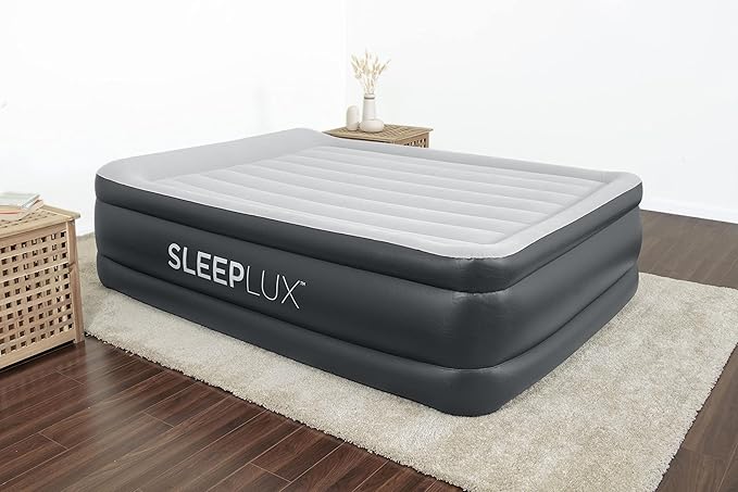 SleepLux Durable Inflatable Air Mattress with Built-in Pump, Pillow and USB Charger