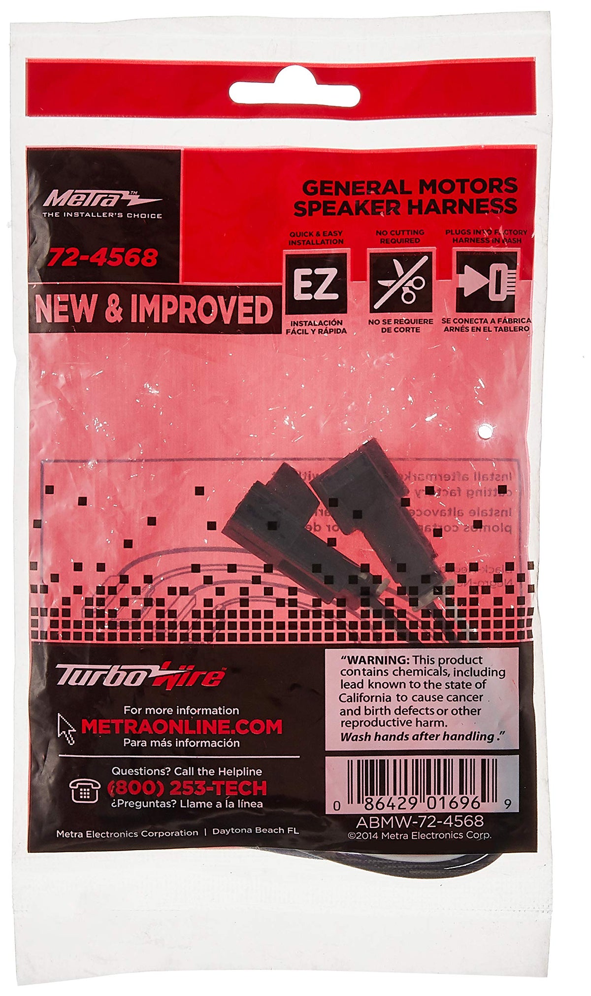 Metra 72-4568 Speaker Harness for Select 1988-UP GM Vehicles,Black