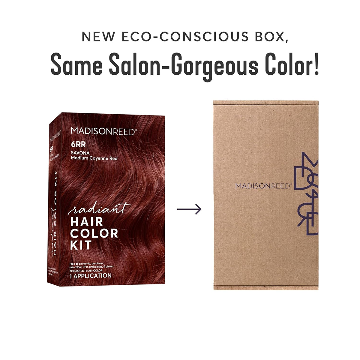 Madison Reed Radiant Hair Color Kit | 6RR Medium Vibrant Cayenne Red (Savona Scarlet) Vivid Color-Enhancing Formula | Salon-Quality Permanent Hair Dye | PPD-Free & Ammonia-Free |1 Pack