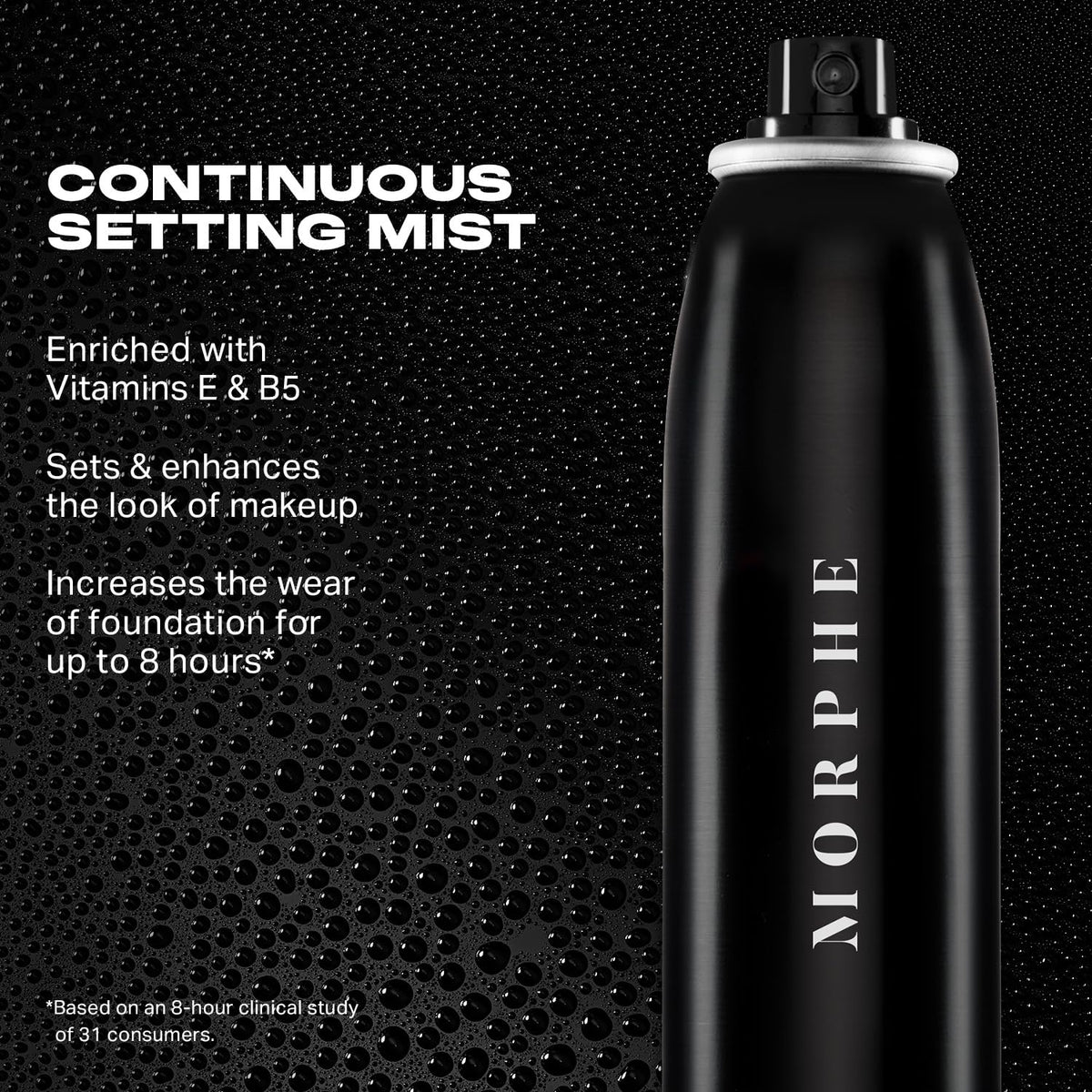 Morphe Continuous Setting Mist - Micro-Fine Makeup Setting Spray with a Natural Radiant Finish - Helps Makeup Resist Caking or Fading & Increases Wear of Foundation (3 Count, 2.8 fl oz)