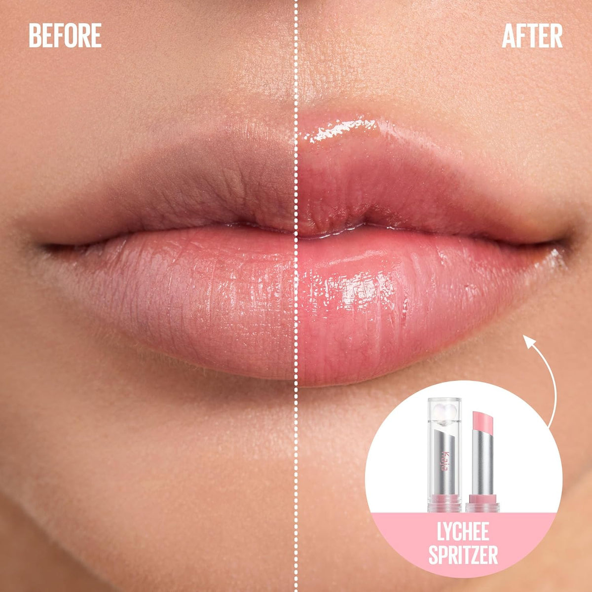 Kaja Juicy Glass Lip Balm | Plumping, Hydrating, Korean Lip Balm, Moisturizing Lip Care, 24hrs Long-lasting Hydration, Nourishing Lip Care | Lychee Spritzer, 0.15 oz.