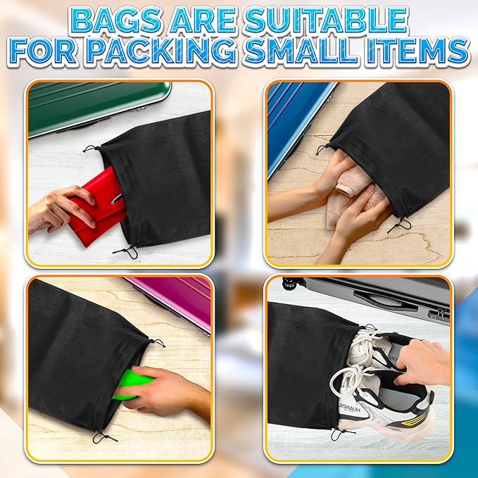 Shoe Storage Bags - 10 Pcs Travel Shoe Bags for Packing in Suitcase Waterproof Drawstring Bag Shoe Bags for Travel Shoe Bag for Gym Shoe Dust Bags - Soccer Cleat Bag Shoe Bags for Storage Sneaker Bag