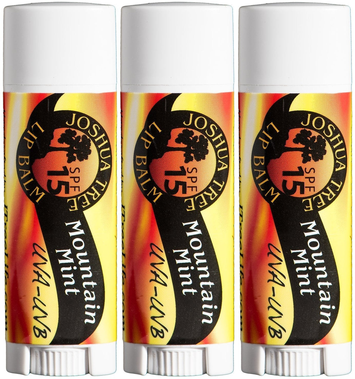 Joshua Tree Mountain Mint SPF 15 Organic Lip Balm (Pack of 3)