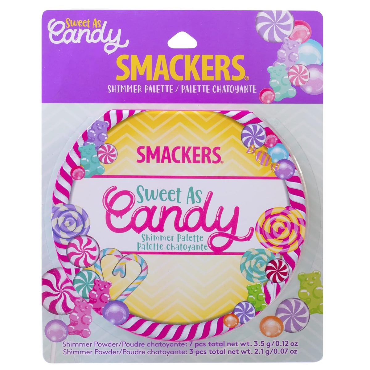 Lip Smacker Sparkle & Shine Eyeshadow Makeup Palette, Sweet as Candy Shimmer | Christmas Make Up Collection | Holiday Present | Gift for Girls