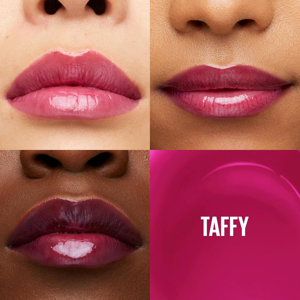 Maybelline New York Lifter Gloss Hydrating Lip Gloss with Hyaluronic Acid, Taffy, Sheer Berry, 1 Count