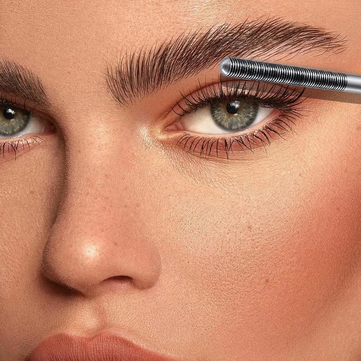 Iron Wand Mascara, Metal Mascara Wand, Black Washable Metal wand mascara, 3d Curling Eyelash, Added Fiber, Waterproof Natural Length Slim Volume Building