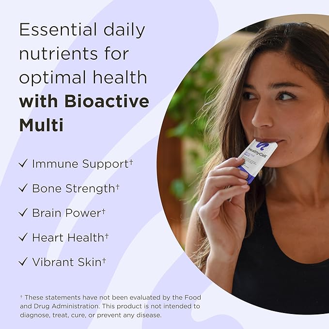Healthycell Bioactive Multi + Joint Health & Mobility Bundle - Complete Daily Vitamin for Men and Women + Joint Lubrication Supplement - Maximum Absorption Liquid Supplements - 30 Gel Packs x 2