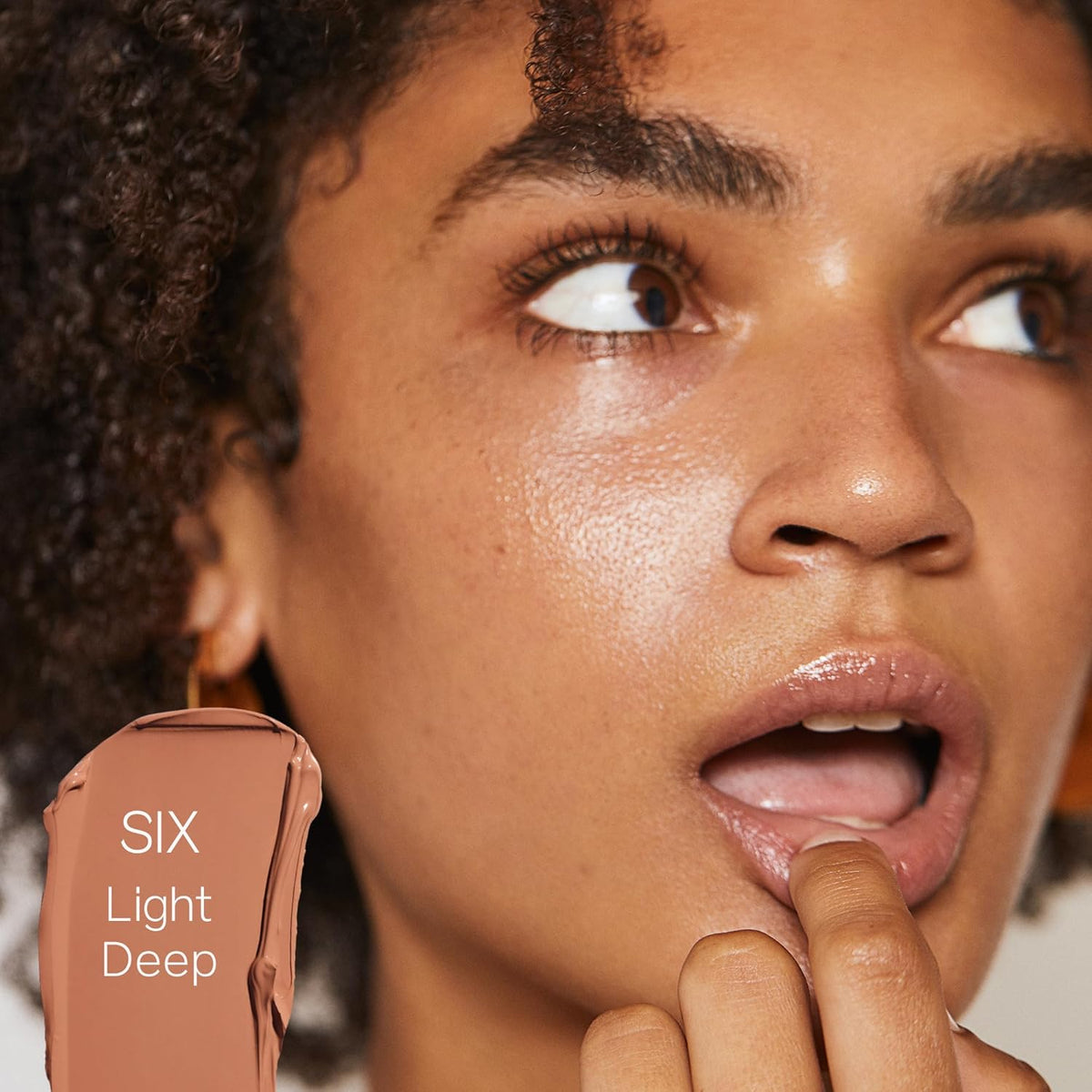 Saie Slip Tint Tinted Moisturizer with SPF 35 - Light Coverage, Glowy Skin Tint & Mineral Sunscreen for Face with Hydrating Hyaluronic Acid - Summer Makeup Essential - Shade Six (1.35 oz)
