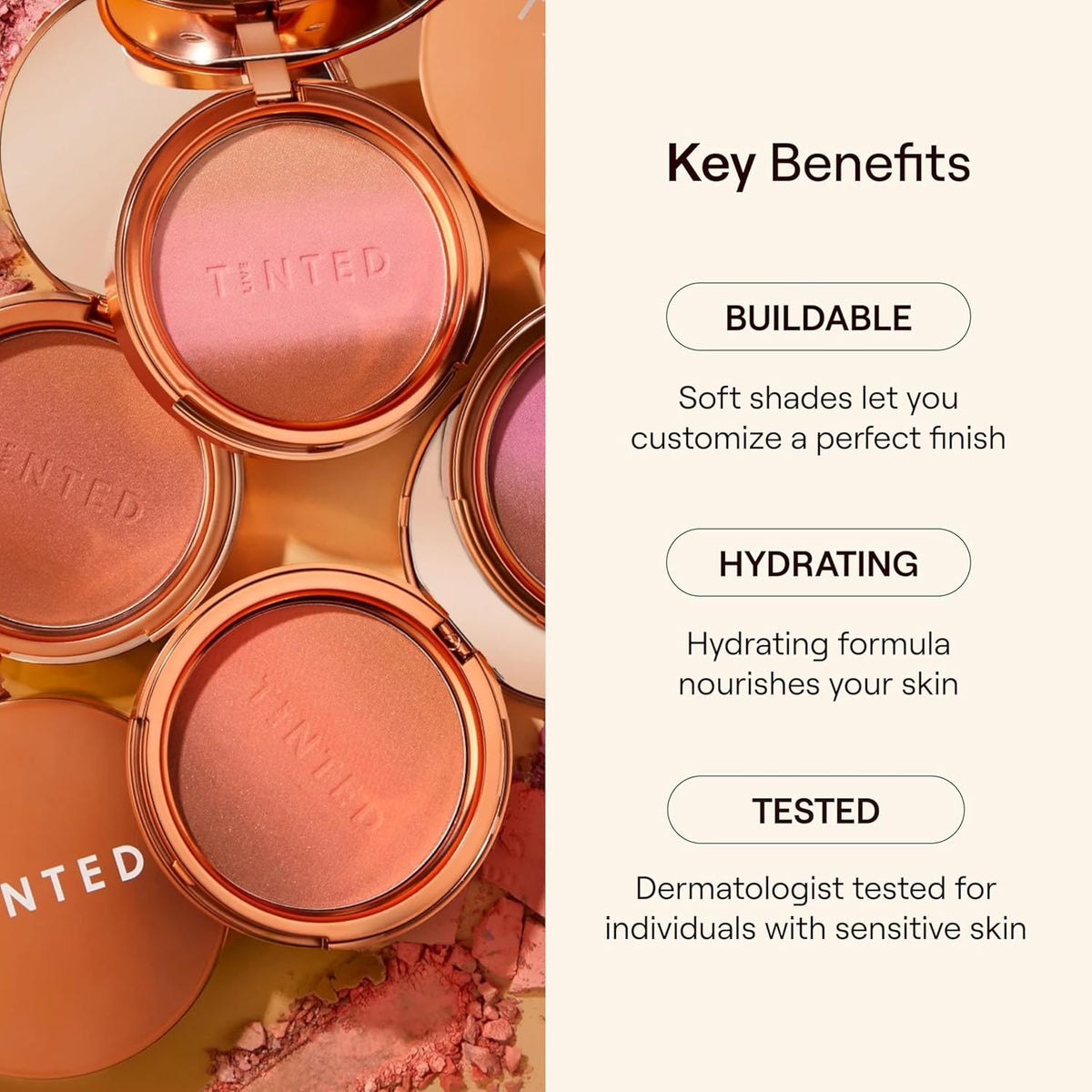 Live Tinted Huebeam Gradient Blushing Bronzer - Lightweight, Highly-Pigmented, Buildable & Blendable - Sunkissed, Glowy, Even Toned Skin Face Blush and Bronzer - Mojave Mirage