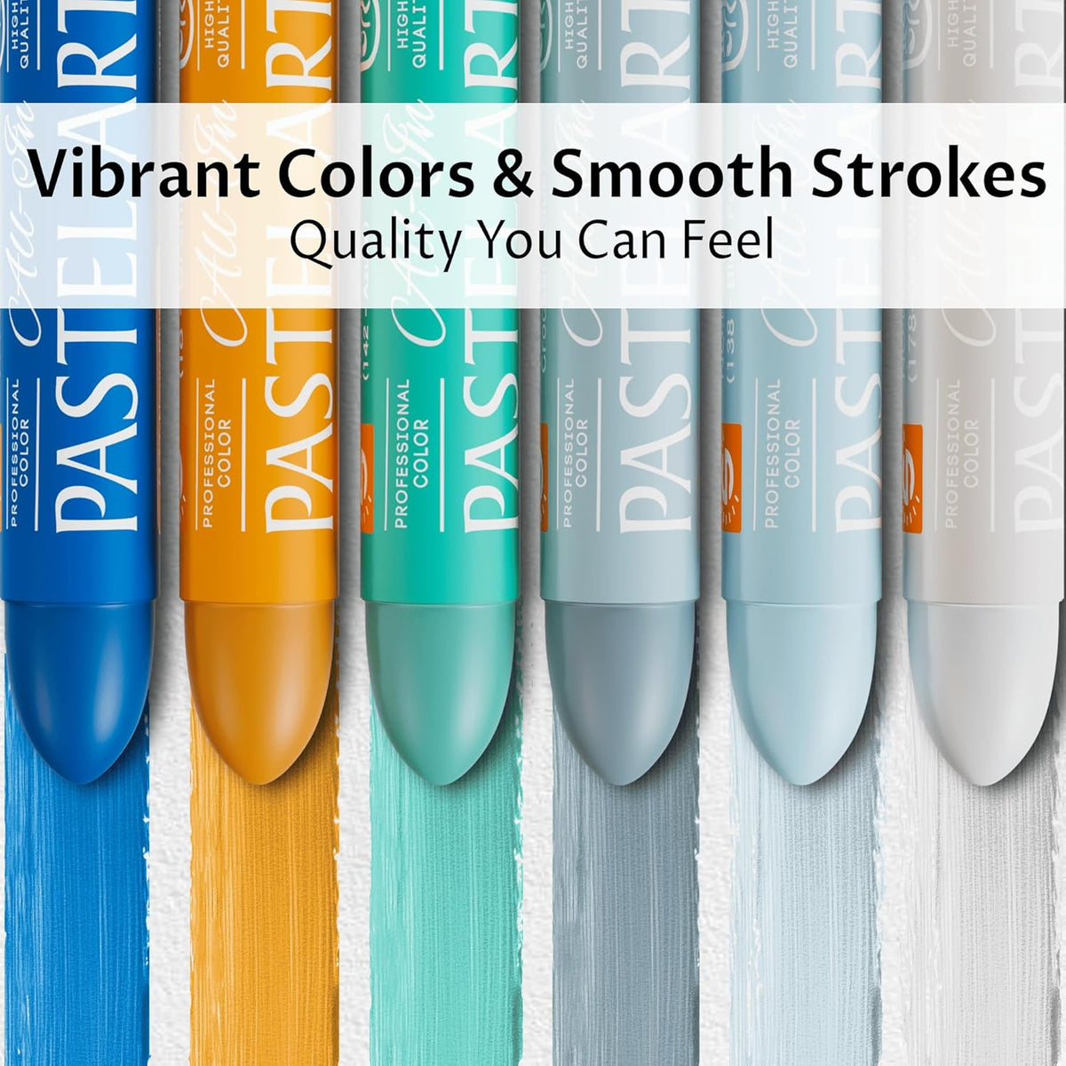 6 Pack Jumbo Oil Pastels Set (14 x 84 mm), Soft Oil Pastels with Vibrant Colors, Great Blending and Layering, Pastel Crayons for Professional Artists and Hobbyists, Twilight Bay