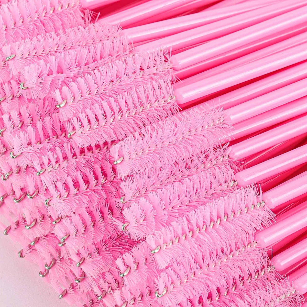 1000 Disposable Mascara Wands Eyelash Brushes Spoolies for Eyebrow Eye Lash Extension Pink