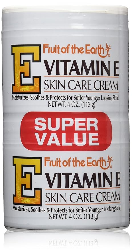 Fruit of the Earth Vitamin-E Cream 4 oz. + 4 oz. Jar (Case of 6)