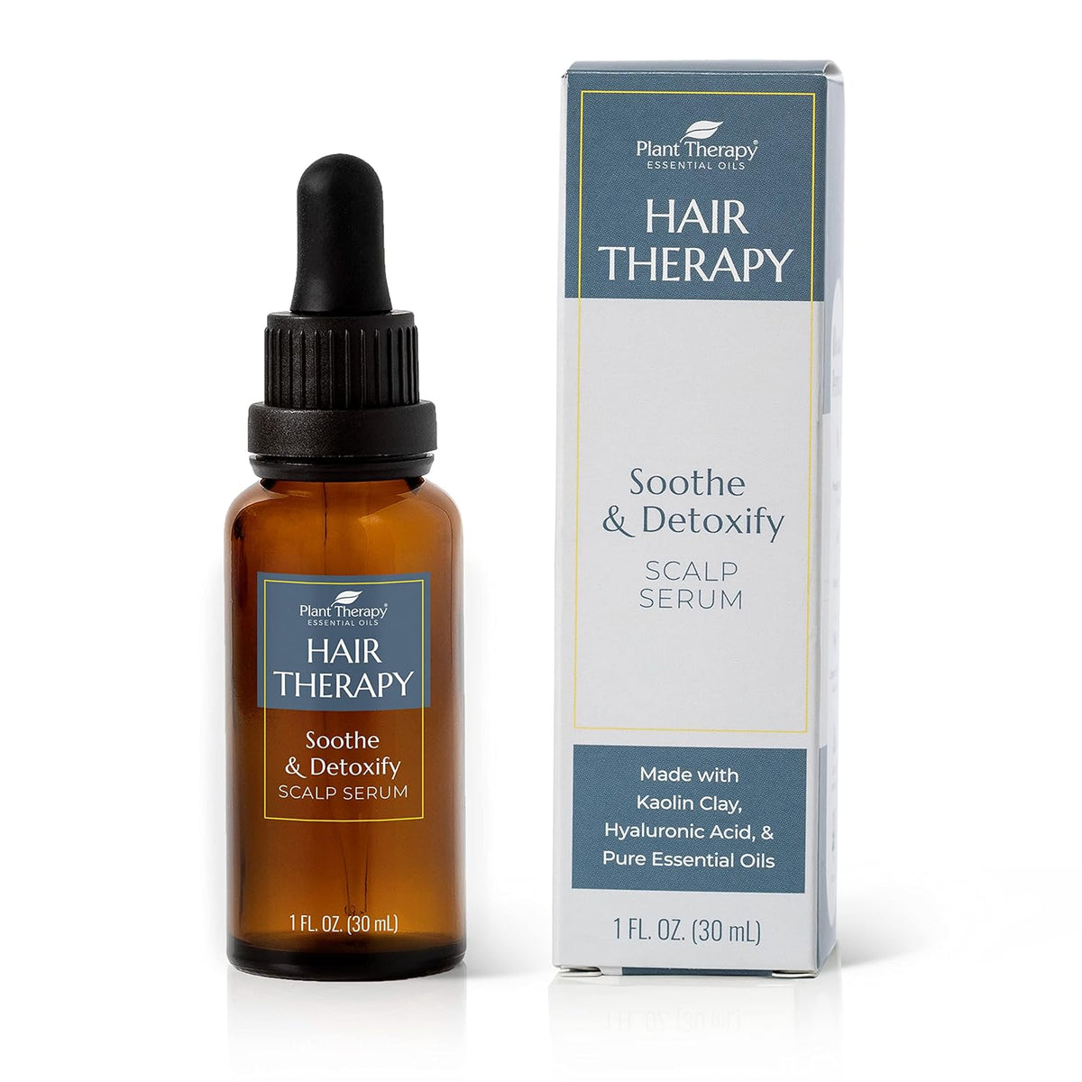 Plant Therapy Hair Therapy Soothe & Detoxify Scalp Serum 1 oz with Hyaluronic Acid & Essential Oils, Remove Product Buildup, Balance Oils, and Stimulate Circulation