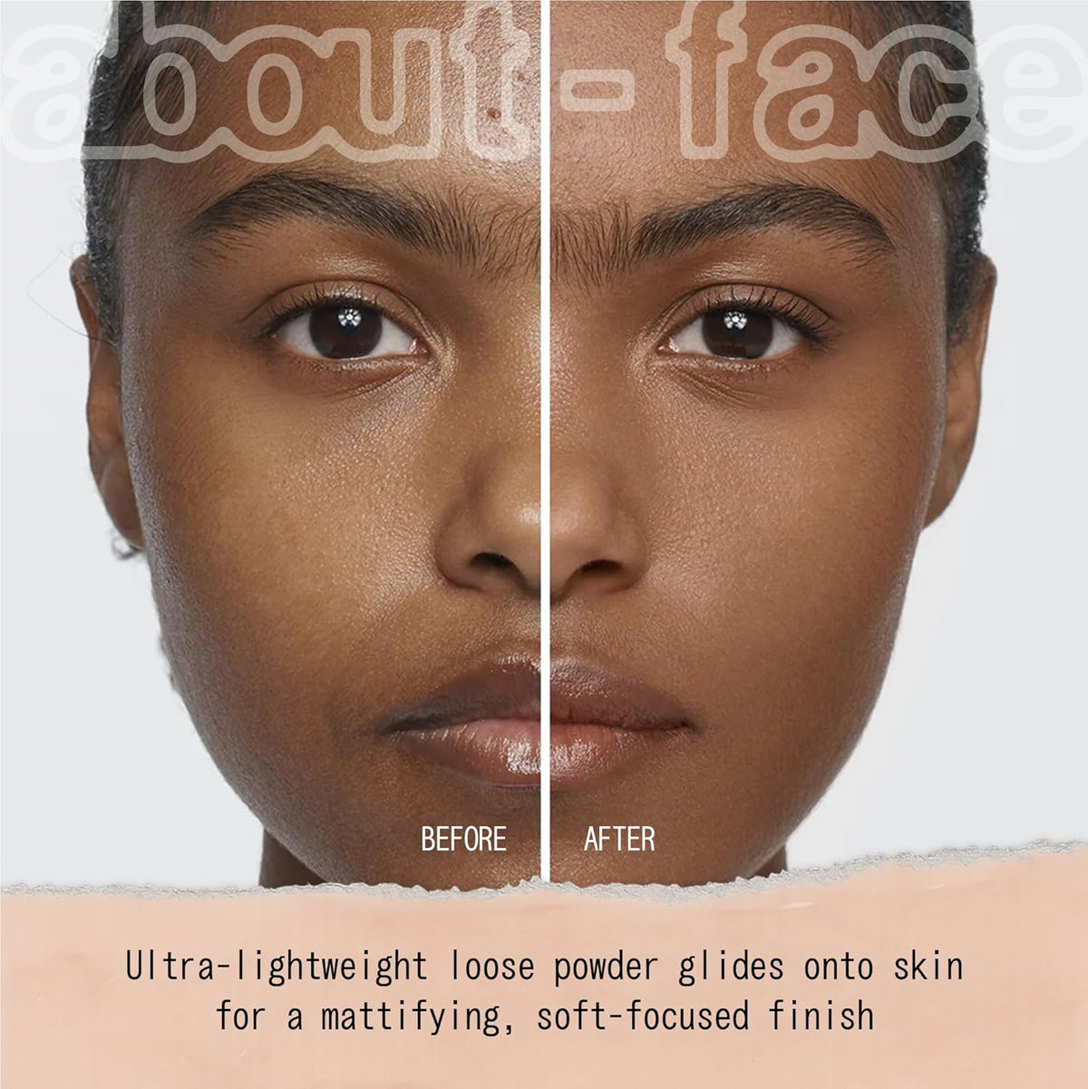 about-face Curtain Call Set & Smooth Loose Powder Applause – Lightweight, Oil-Absorbing Setting Powder with Rice Starch & Corn-Based Talc Alternative – Vegan, Cruelty-Free – 0.35oz (Deep)
