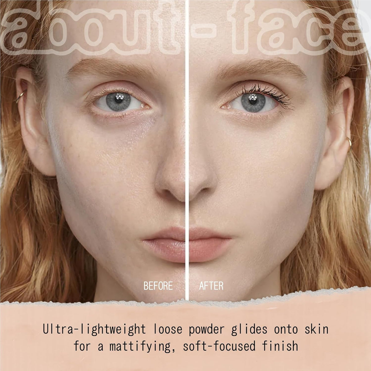about-face Curtain Call Set & Smooth Loose Powder Bow – Lightweight, Oil-Absorbing Setting Powder with Rice Starch & Corn-Based Talc Alternative – Vegan, Cruelty-Free, – 0.35oz (Translucent)