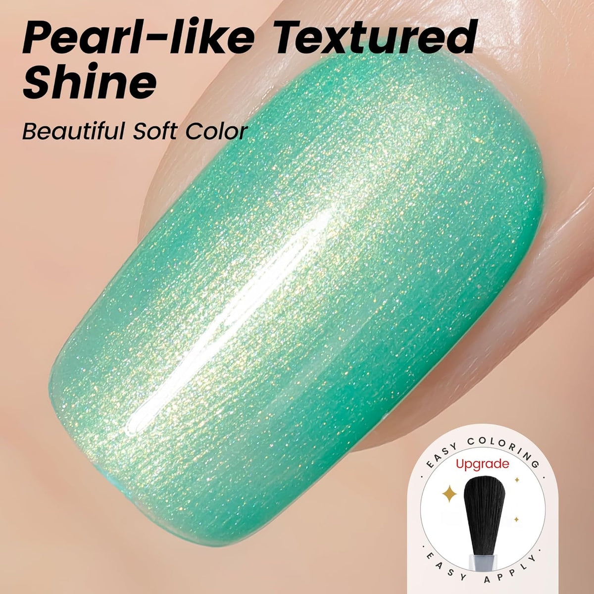 YTD Likomey Gel Nail Polish,15ml Pearl Lime Green Glitter Soak Off Nails Gel,Fall Winter Pearlescent Shimmer Shiny Sparkly Salon Home DIY Manicure UV Color Varnish,SF435