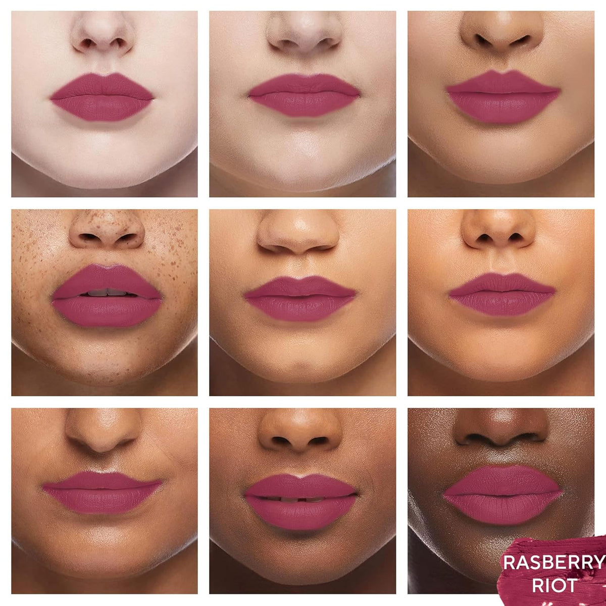 Mirabella - Velvet Matte Lip Crayon, Retractable Highly-Pigmented 2-in-1 Makeup, Long-Lasting Hydrating Lipstick Crayon + Lip Liner, Moisturizing Lipcare Formula, Raspberry Riot