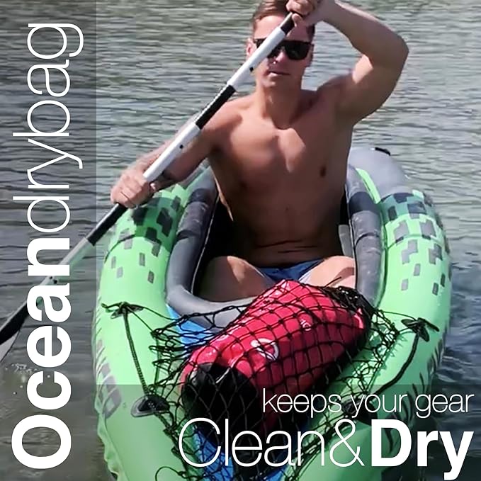 Oceandrybag - Waterproof Dry Bag Backpack - Floating Dry Sack Portable for Kayaking, Beach, Rafting, Boating, Hiking, Camping, Fishing with Waterproof Phone Case