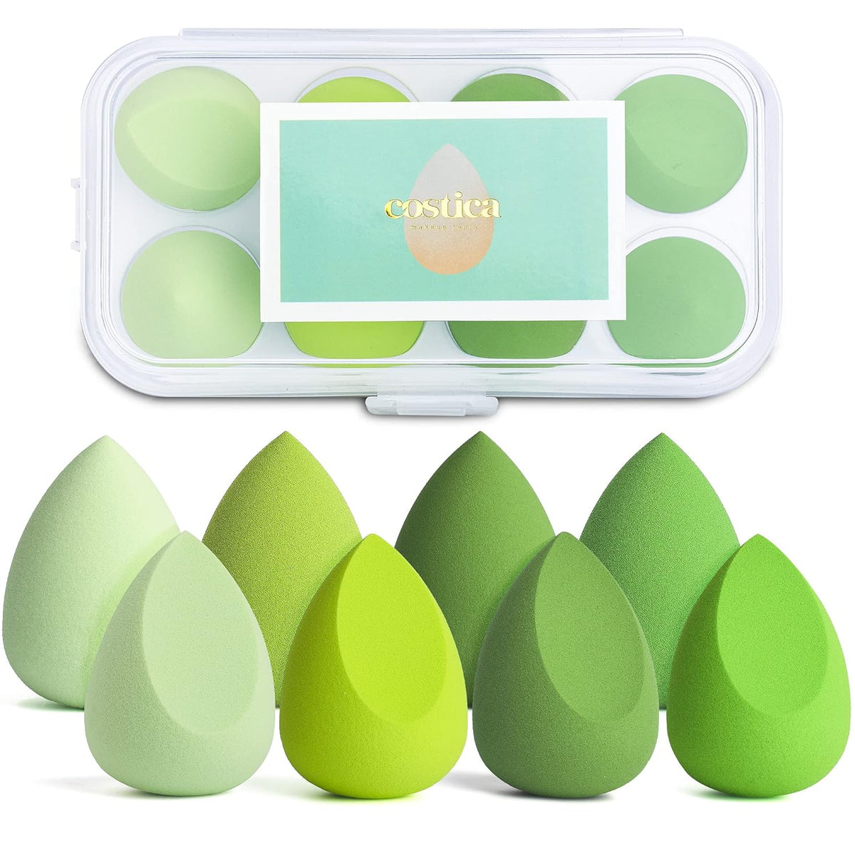 COSTICA Makeup Sponge Set Blender, Beauty Sponge Makeup Blender Flawless for Liquid - Multi Colored 8 pcs Exquisite Packeged