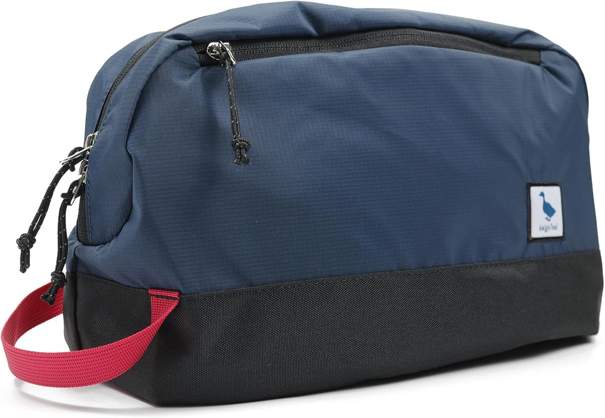 Travel Toiletry Bag 8L, Large Packing Cube with Waterproof TPU Wet/Dry Compartment (03 Blue Abyss)