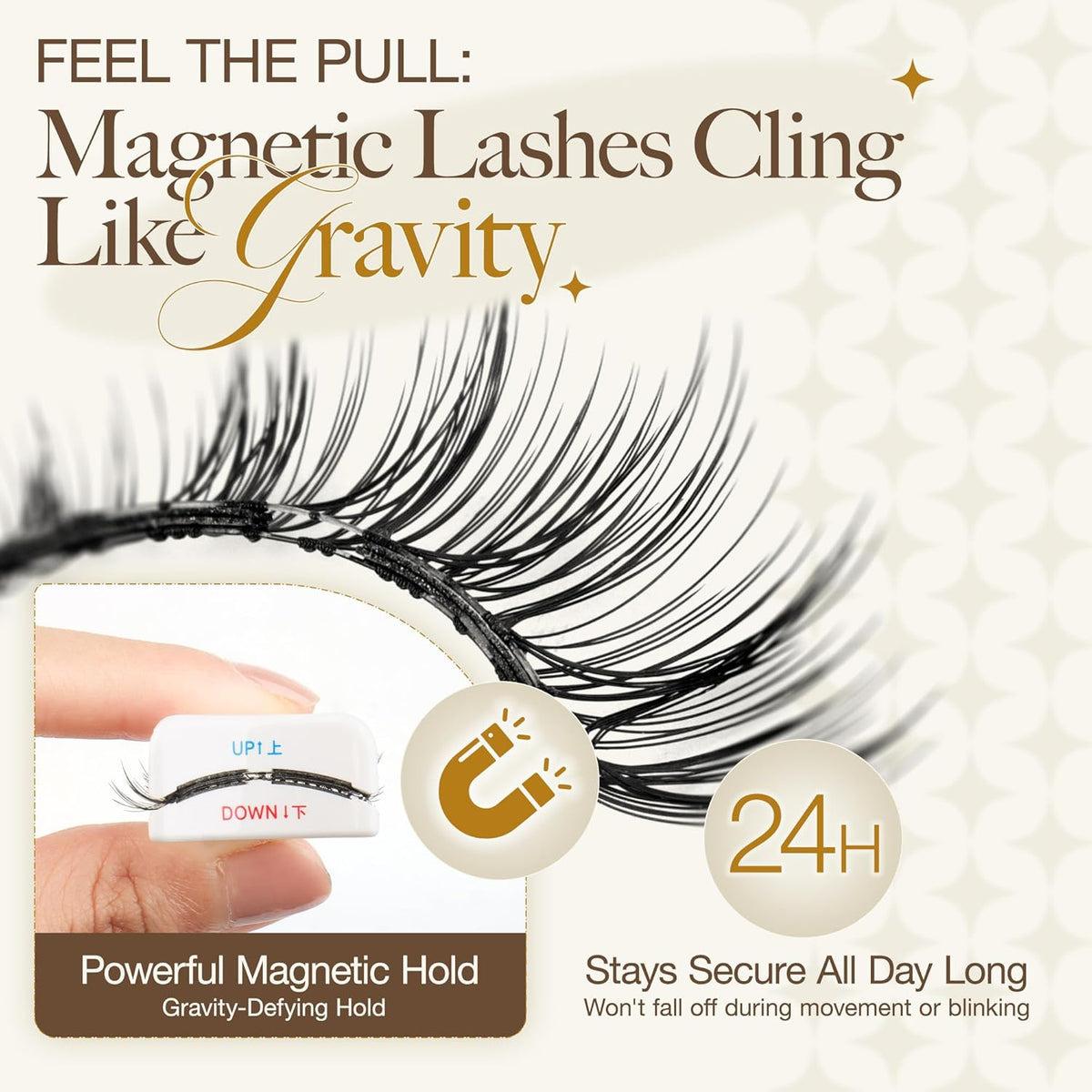 LASHVIEW Update Soft Magnetic Eyelashes Natural Look, Reusable Manga Magnetic Lashes Kit with Applicator CT32