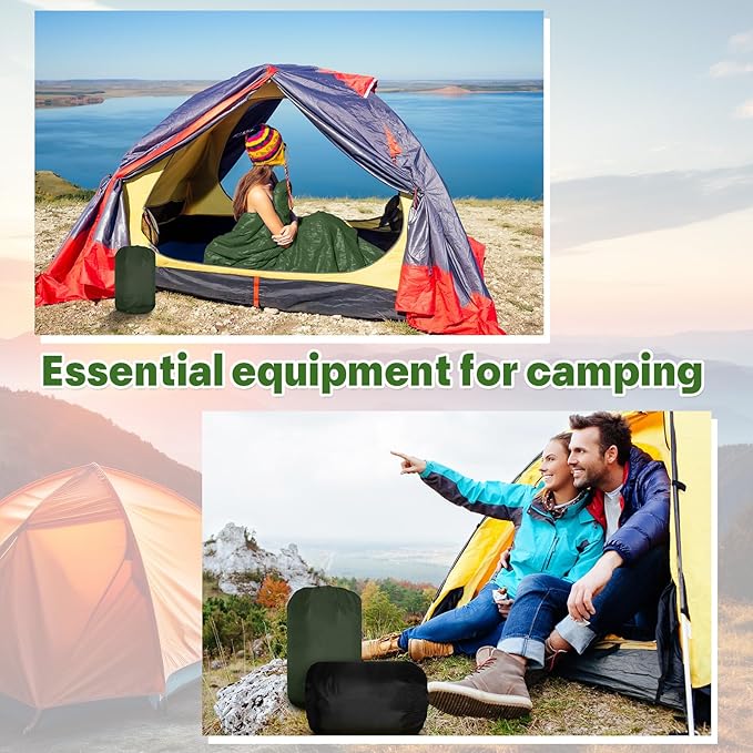 Tudomro 16 Pack Camping Sleeping Bags Bulk Adults Envelope 4 Season Cold Warm Weather Lightweight Waterproof Compact Backpacking Sleeping Bag for Travel Hiking