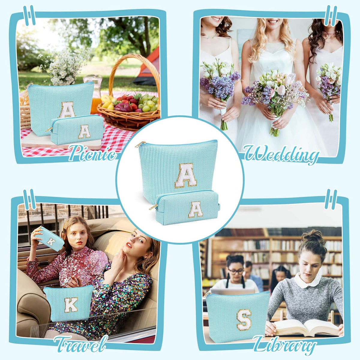 YOOLIFE Bridesmaid Gifts for Wedding Day & 30th Birthday | Unique Proposal Gifts & Travel Essentials | Makeup Organizer Bag