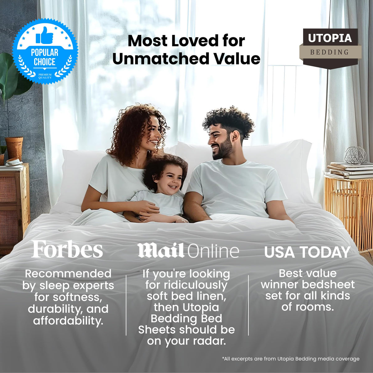 Utopia Bedding Queen Sheet Set – 4 Piece Bed Sheets for Queen Size Bed, Soft and Breathable Microfiber, Includes 1 Fitted Sheet, 1 Flat Sheet and 2 Pillowcases (White)