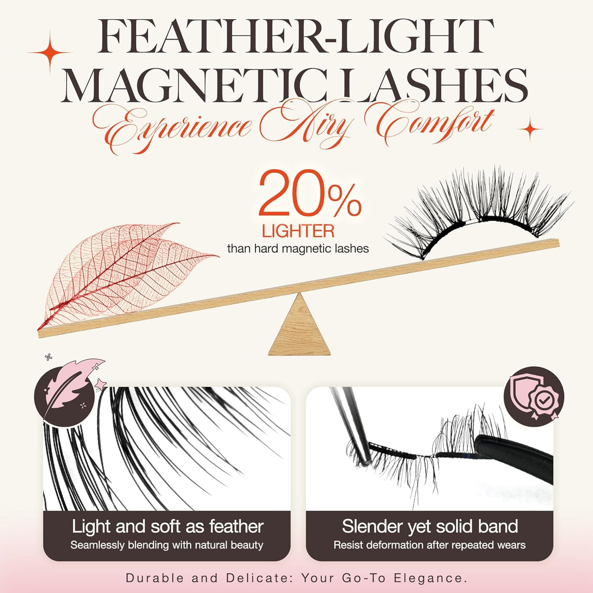 LASHVIEW Upgrade Magnetic Eyelashes with Applicator,Reusable Soft Natural Look, No Glue Needed Magnetic Eyelashes Lashes Kit,Easy to Wear and Remove A14
