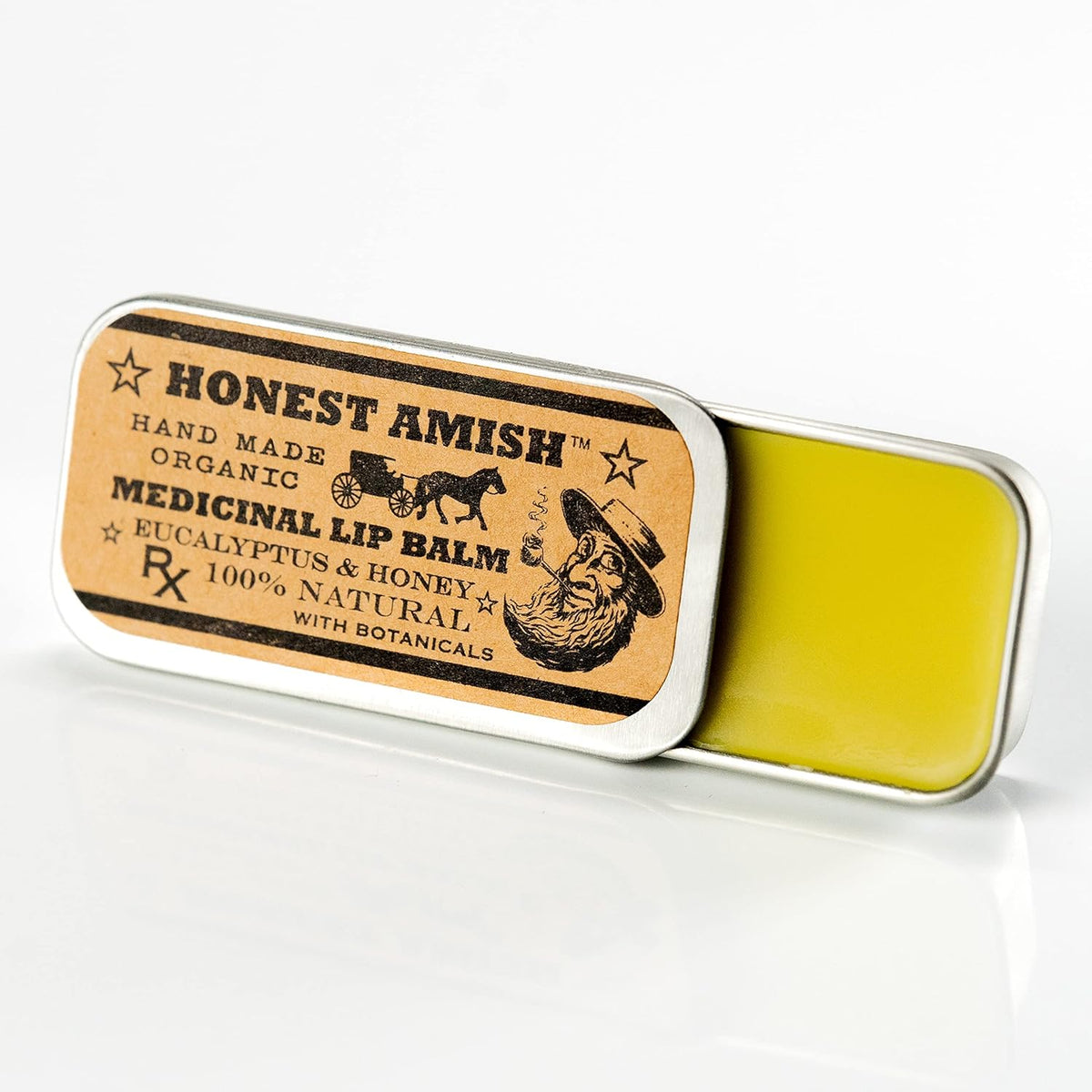 5 Pack Medicinal Lip Balm By Honest Amish- All Natural Herbal Remedy