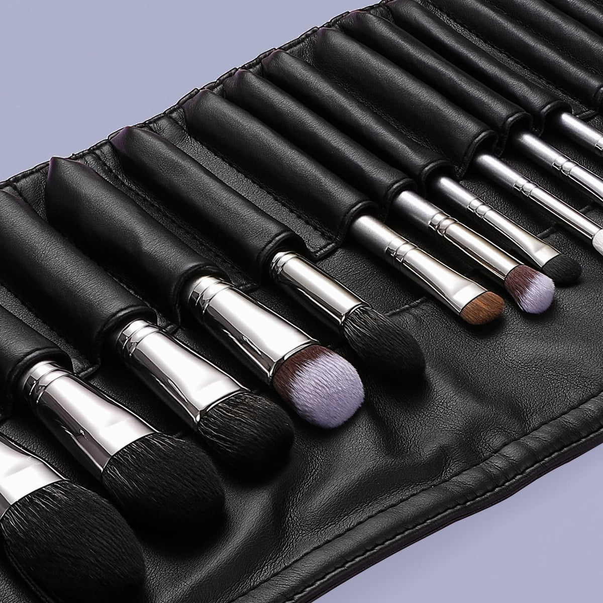 Professional Makeup Brush Set, EIGSHOW High End Makeup Brushes for Foundation Powder Blending Blush Bronzer Eyeliner Eyeshadow with Case (PRO 18pcs Grey)