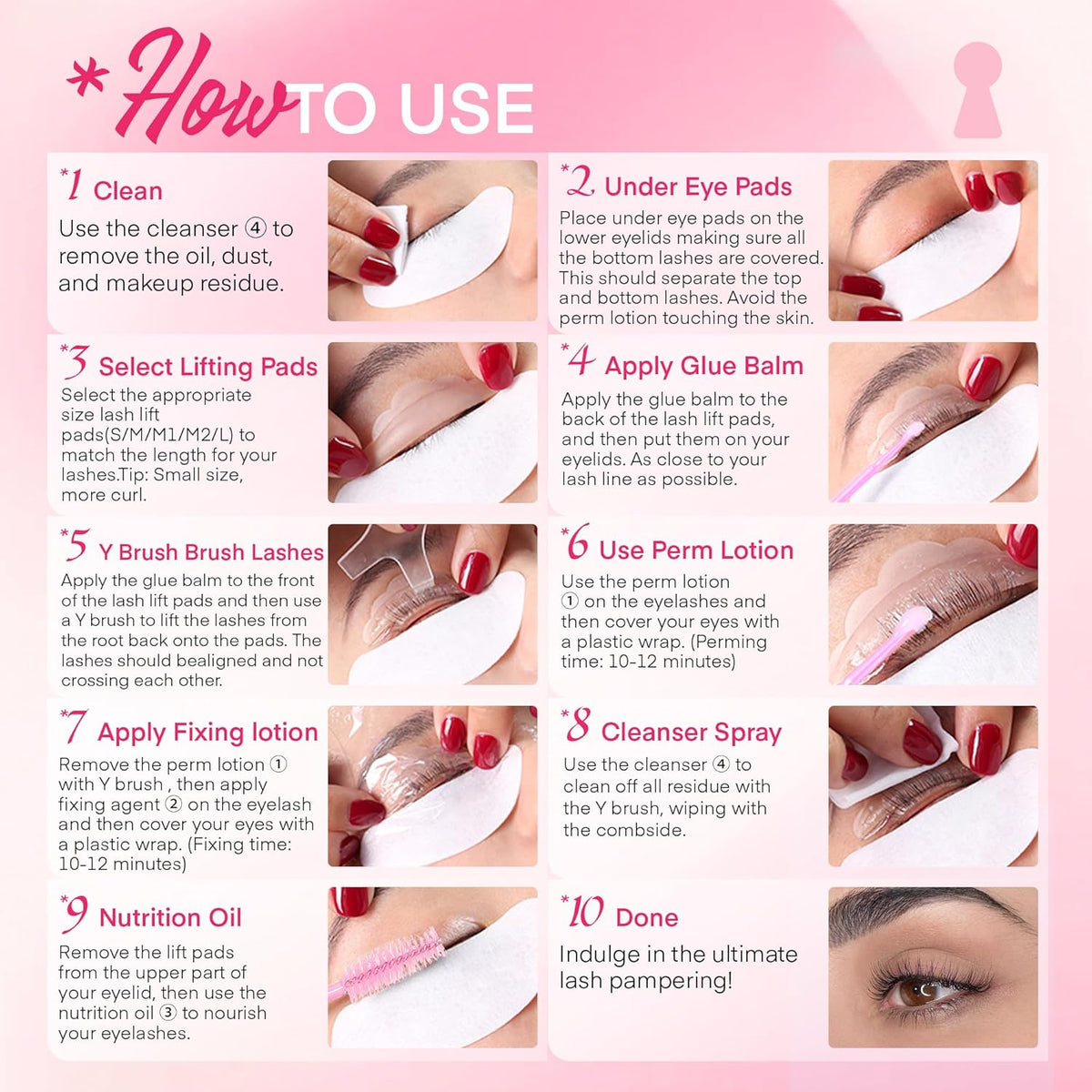 Lash Lift kit at Home Salon: Professional Eyelash Perm Kit for Beginner - Eyelash Eyebrow Curling Set Glue Upgraded Version