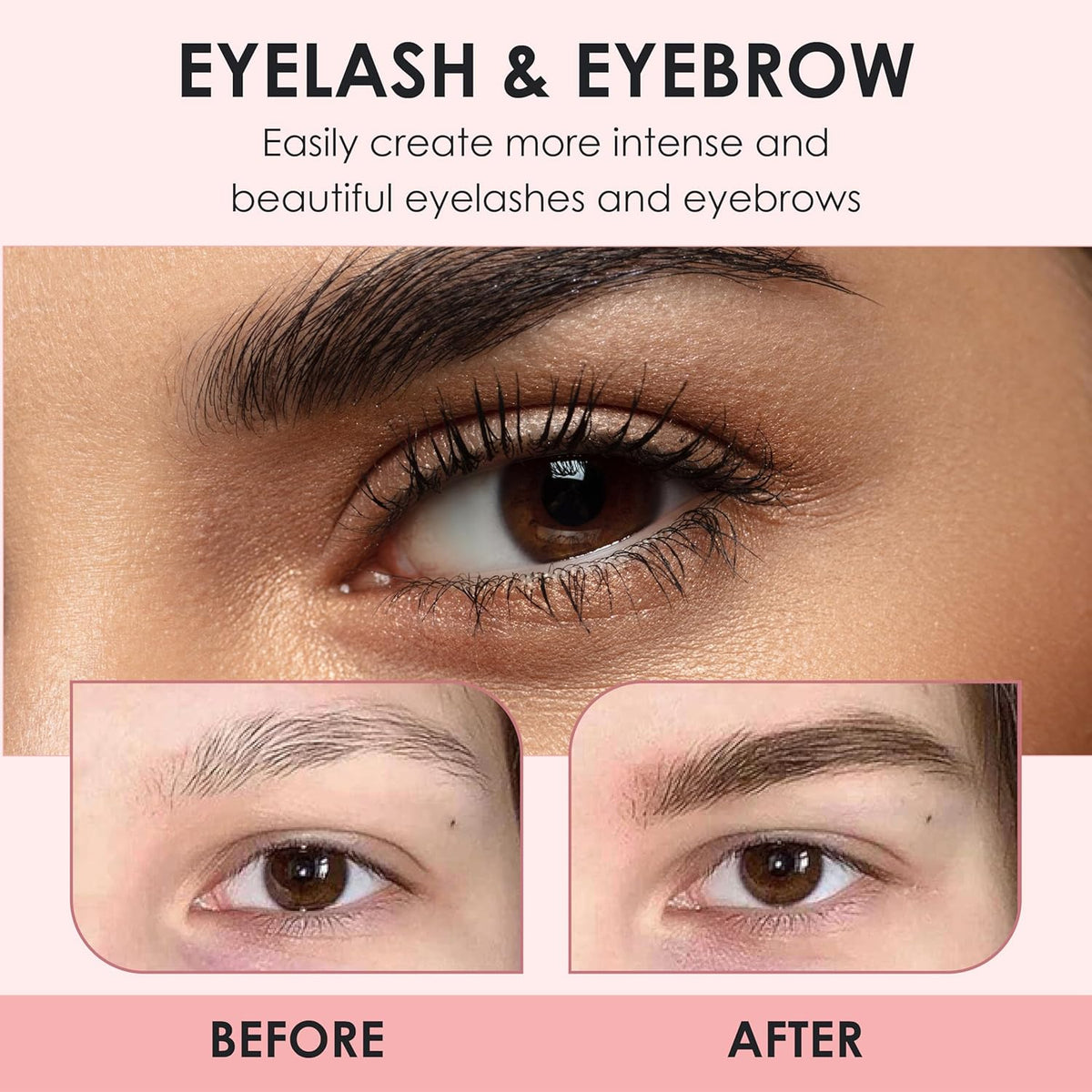 Luxe Cosmetics - Brown Color Set for Lashes and Brows - Long Lasting Temporary Color (Up to 4 Weeks) - Vegan & Cruelty-Free - for Salon & Home Use