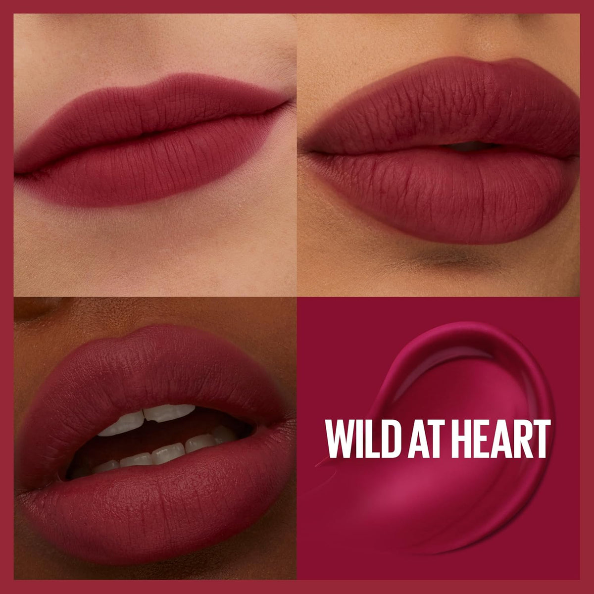 Maybelline Super Stay Teddy Lip Tint, Long Lasting Matte Lipstick For Up To 12HR Wear, Wild At Heart, 1 Count