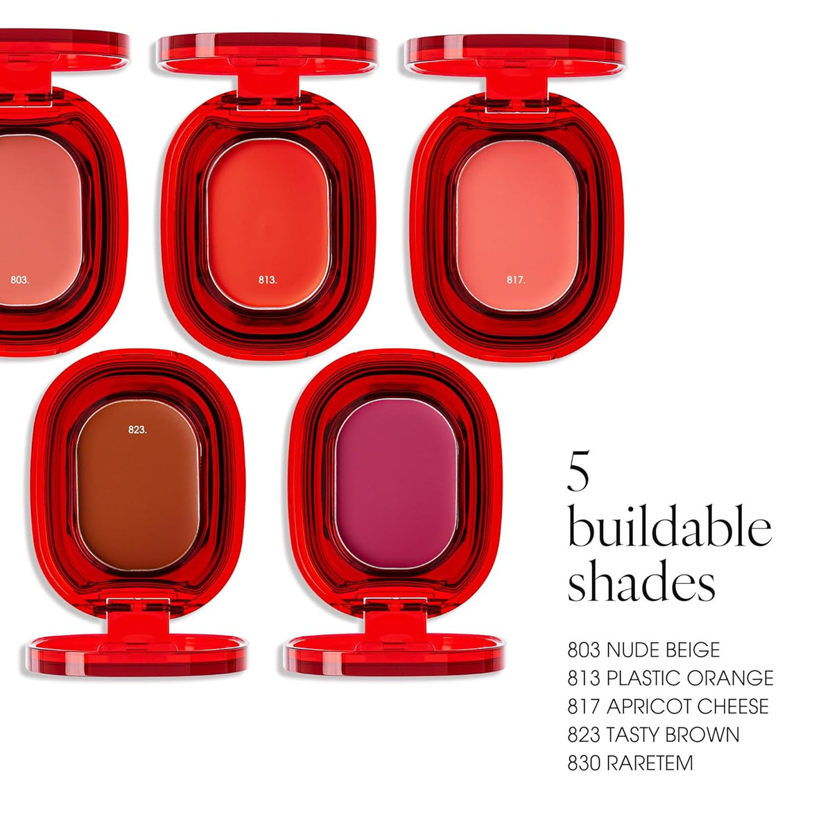 AIR LIPS 830 RARETEM, Lip & Cheek, Natural Soft Matte Finish & Buildable, Airy Formula (1.2g, 0.003 oz.)