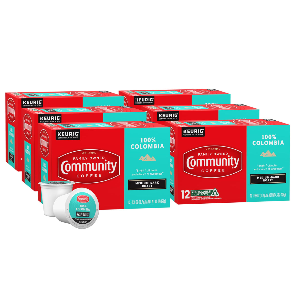 Community Coffee Grandma's Sugar Cookie Keurig K-Cup Pods, Limited Edition Holiday Flavor, Natural Ingredients, 10 Count (Pack of 6)