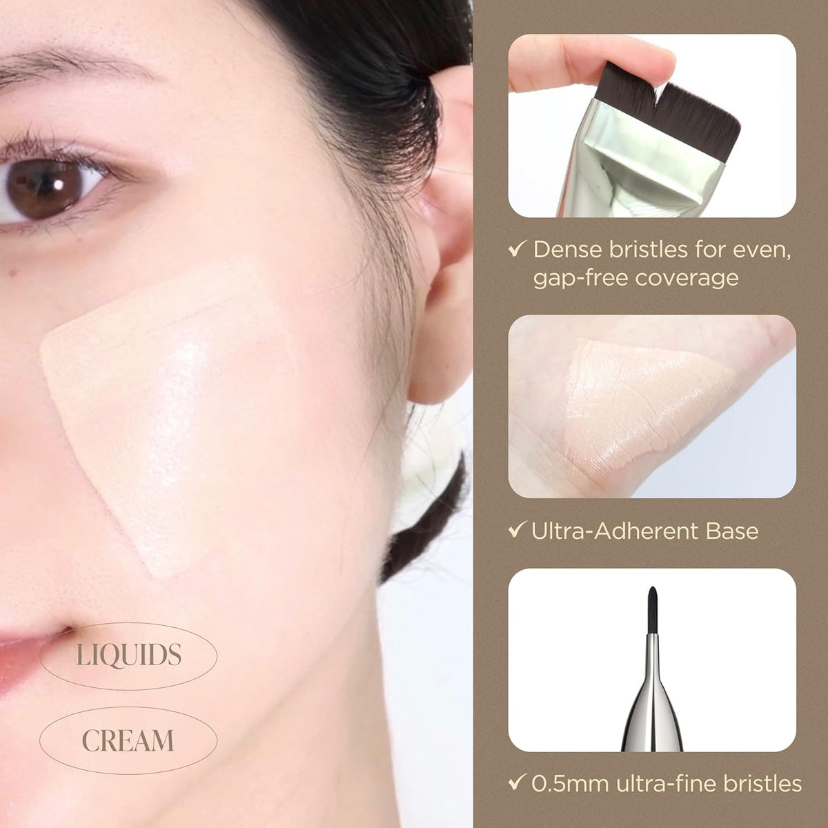 Korean Piccasso Brush FB11 Spatula Brush – Professional Foundation Brush for Liquid Makeup, Flat and Soft Bristles for Seamless Application, Ideal for Liquid Foundation and Cream Face Makeup