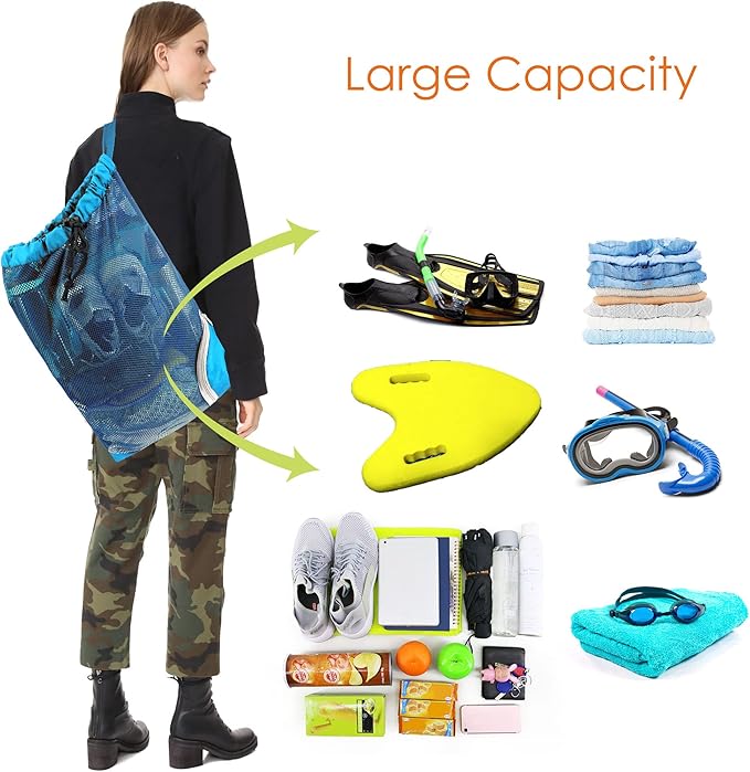 BeeGreen Drawstring Backpack for Men Women Athletic Gym Sports Workout Beach Swim …