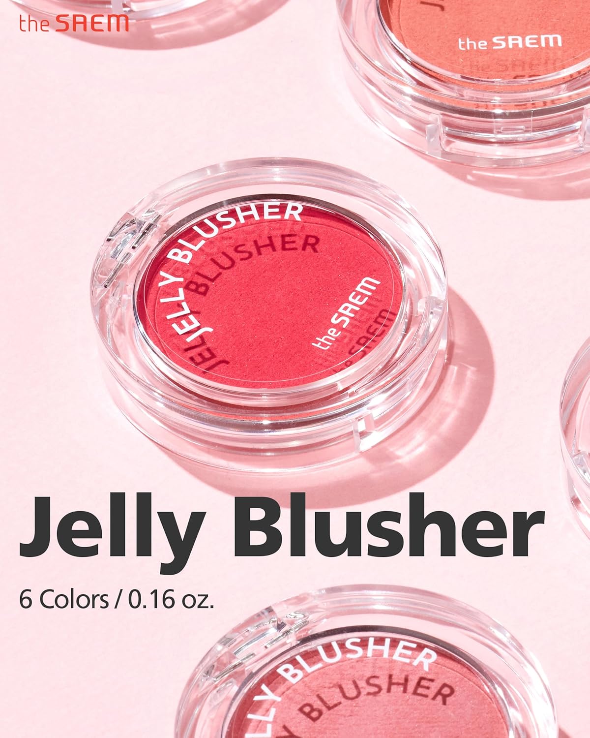 THESAEM Jelly Blusher PK01 Sweet Petal - Velvety Finish Soft Jelly Powder Cheek - Easy Blending Formula- Lightweight, Smooth, Natural Buildable Blusher