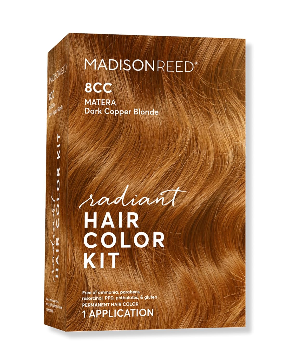 Madison Reed Radiant Hair Color Kit | 8CC Dark Vivid Copper Blonde (Matera Marigold) Vivid Color-Enhancing Formula | Salon-Quality Permanent Hair Dye | PPD-Free & Ammonia-Free | 1 Pack