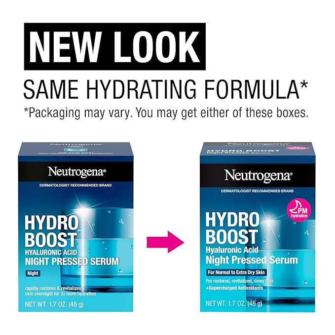 Neutrogena, Hydro Boost Night Pressed Serum with Hyaluronic Acid, 1.7 Ounce