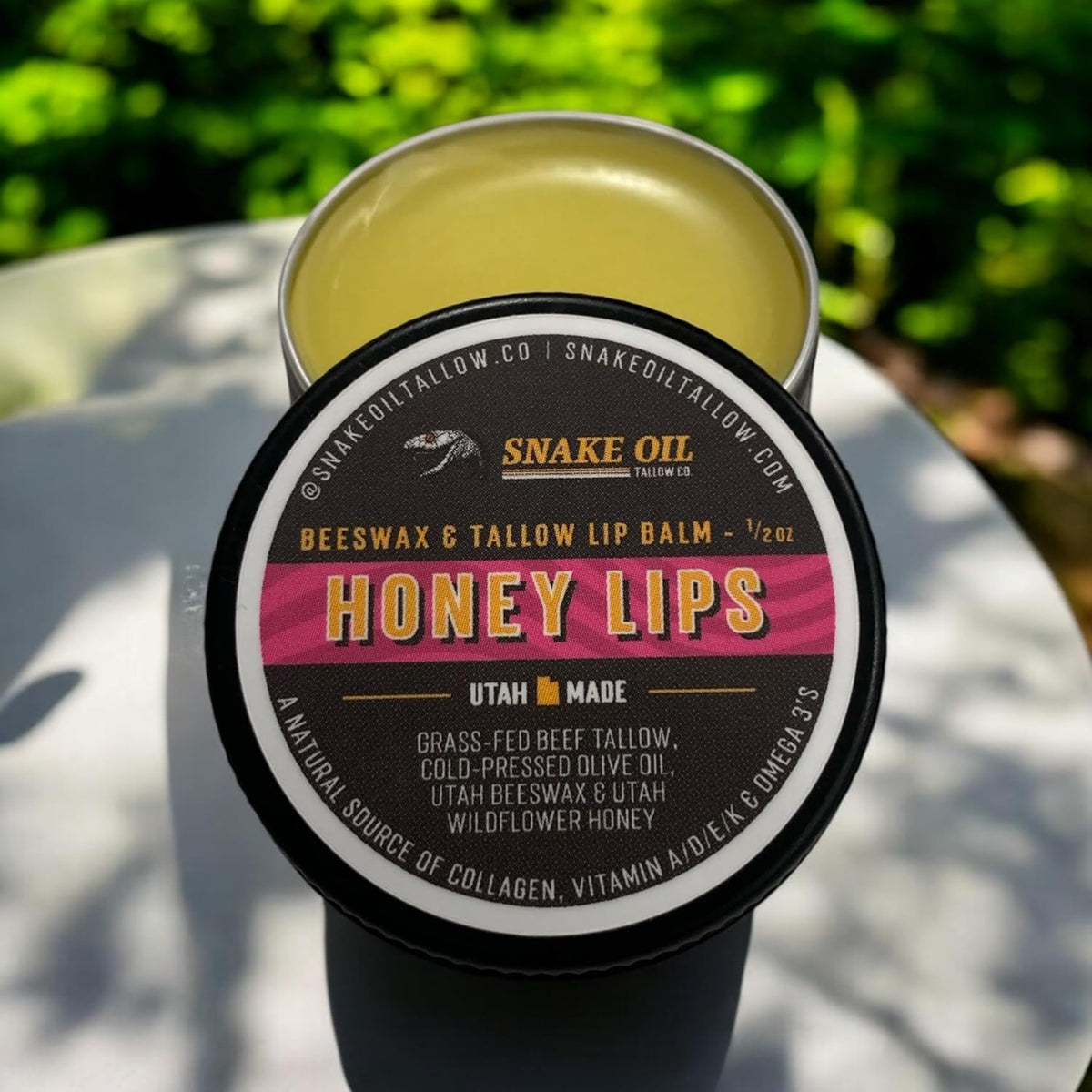 Tallow Lip Balm - Made in USA - Grassfed Beef Tallow - Handmade in Small Batches - Great for Lips, Cuticles and Dry Skin Needs like Eczema, Acne, Psoriasis - Unscented - 4 Organic Ingredients