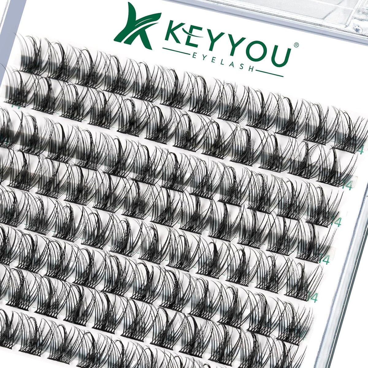 Lash Clusters,96 Pcs Cluster Lashes D Curl 14mm DIY Lash Extensions Eyelash Clusters,KEYYOU Volume Wispy Individual Lashes Soft&Comfortable Easy DIY at Home(Y09,D-14mm)