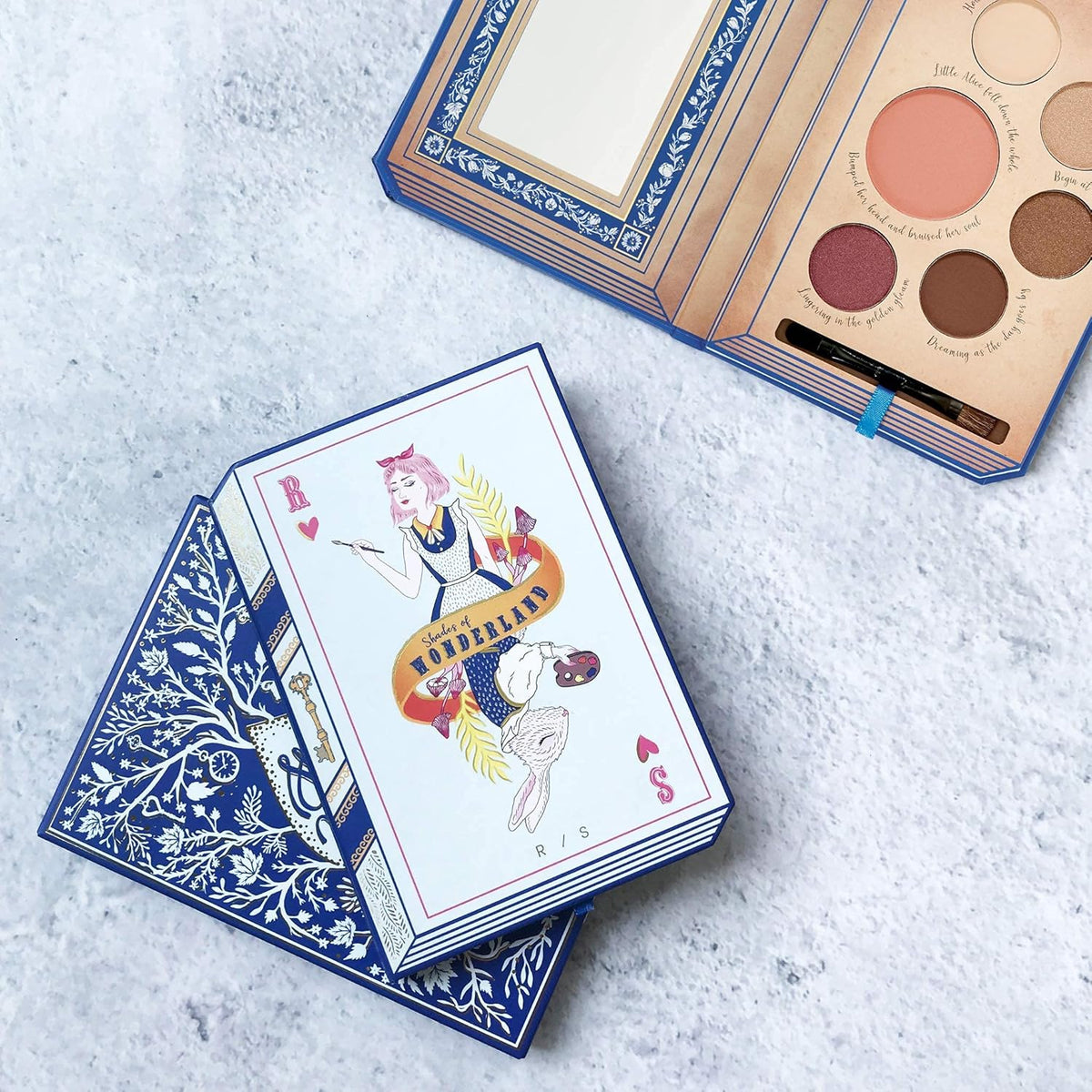 READY TO SHINE Shades of Wonderland Blush and Eyeshadow Palette - Highly Pigmented Shimmer Matte - Smooth With Moisturizing Jojoba Oil - Vegan and Cruelty Free - For All Skin Types