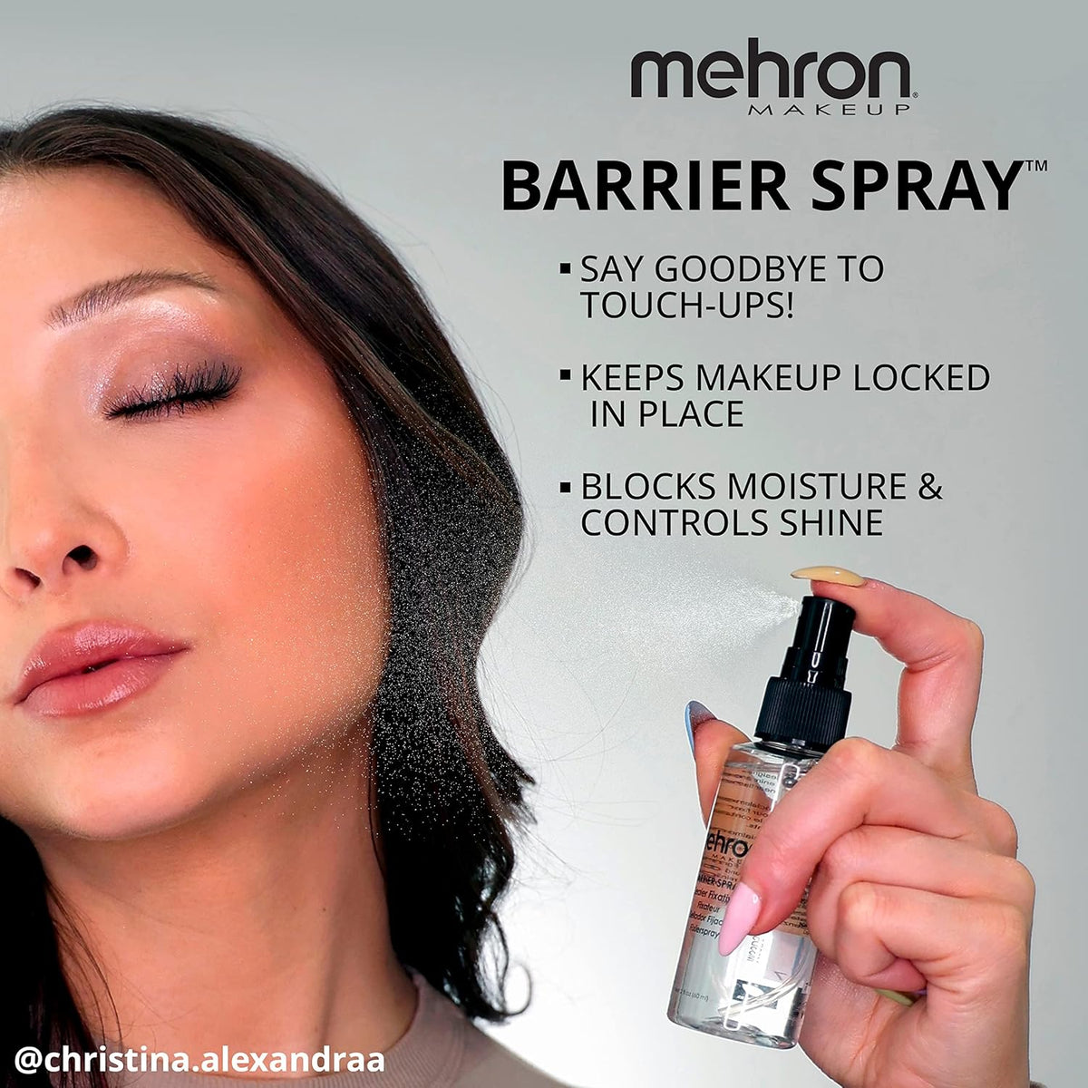 Mehron Makeup Barrier Spray | Makeup Setting Spray for Face 2 fl oz (60 ml)